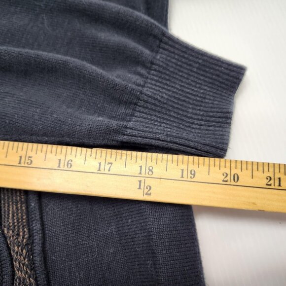 Tosani Canada Men XXL Black Gold Coogi Style Cosby Crew Neck Cotton Knit Sweater - Picture 9 of 10